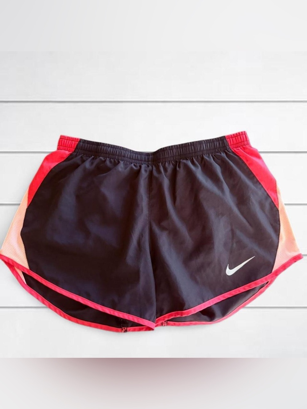 Nike black and pink running short shorts